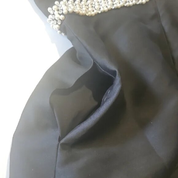 kate spade pearl crystal black mikado dress size 8 like new no tags - Picture 11 of 15